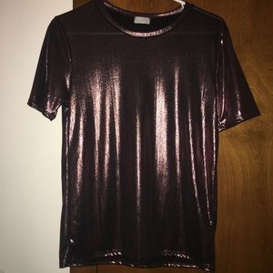 Shiny metallic party shirt